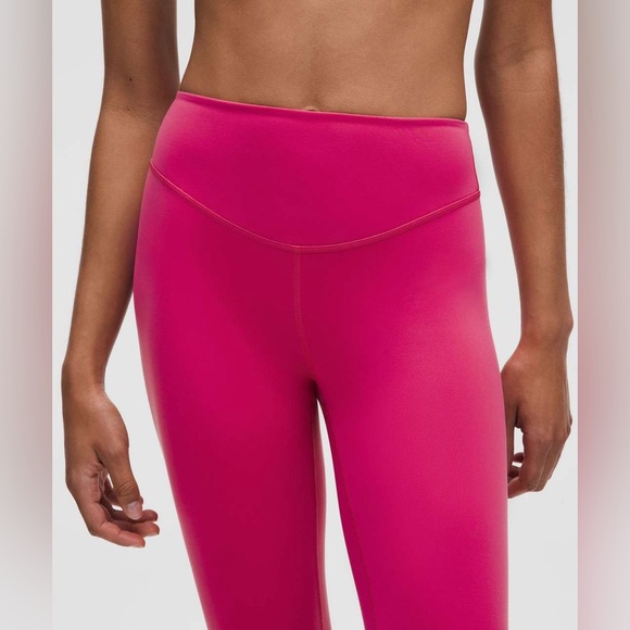 🆕🩷 Lululemon Wunder Under Smooth Cover HR Tight 25" - Raspberry Coulis - Picture 10 of 10